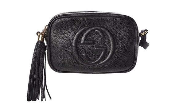 Gu/c-ci Soho embossed logo tassel pendant leather… - image 1