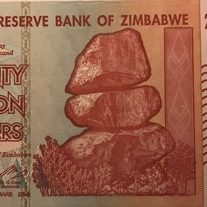 20 Trillion Almost Uncirculated ZIMBABWE DOLLAR AA 2008 for Collectors