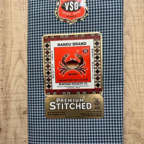 Men's Checkered Cotton Lungi – Pre-Stitched Sarong, Beachwear