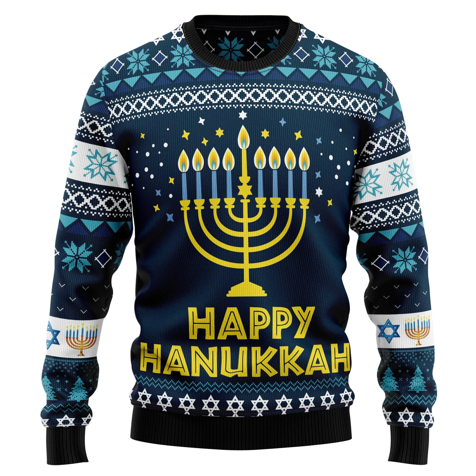 Ugly Sweater - Happy Hanukkah Graphic by Craft Home · Creative Fabrica