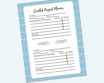 Knitting Project Planner Printable Digital Download A4 A5 Letter ...