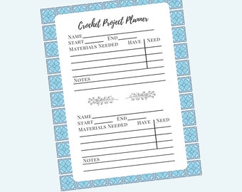 Crochet Project Planner Printable Digital Download A4 A5 Letter Remarkable2