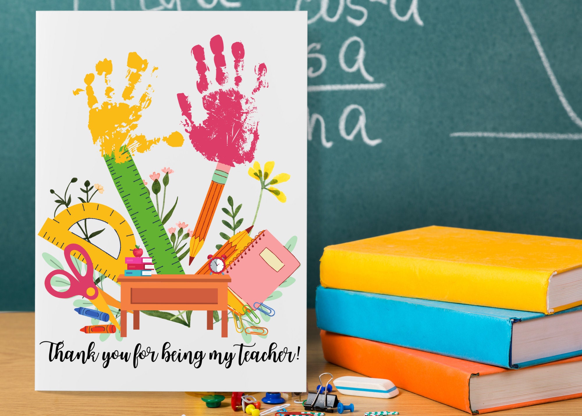 Teacher Appreciation Gift From Student, Printable Teacher Handprint Art ...