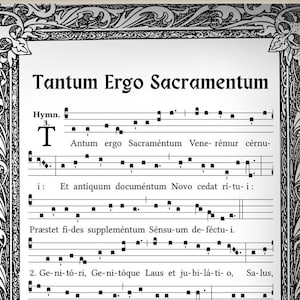 Tantum Ergo Sacramentum Imprimible: Canto Gregoriano en Latín (Descargar PDF)