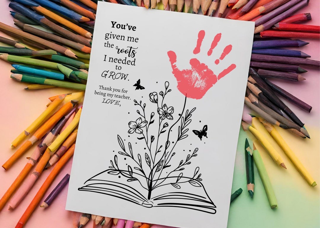 Teacher Appreciation Gift From Student, Printable Teacher Handprint ...