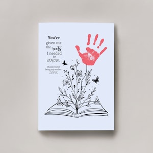 Teacher Appreciation Gift From Student, Printable Teacher Handprint ...
