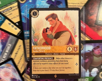 Custom Disney Lorcana Fatherhood Card - Personalized Father's Gift