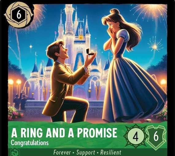 Custom Lorcana Marriage Trading Card - Personalized Wedding