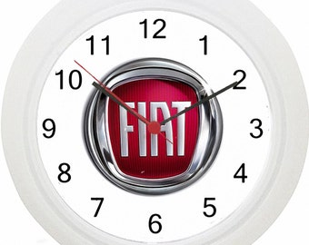 Fiat Logo Wall Clock ! No Wiring ! Fast Delivery!