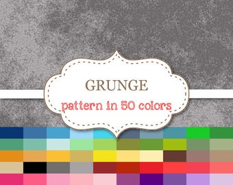 GRUNGE Digital paper 50 Color Paper Pack Grunge Dirty Soiled background Printable Grunge Texture scrapbook paper 12"x12"#P168