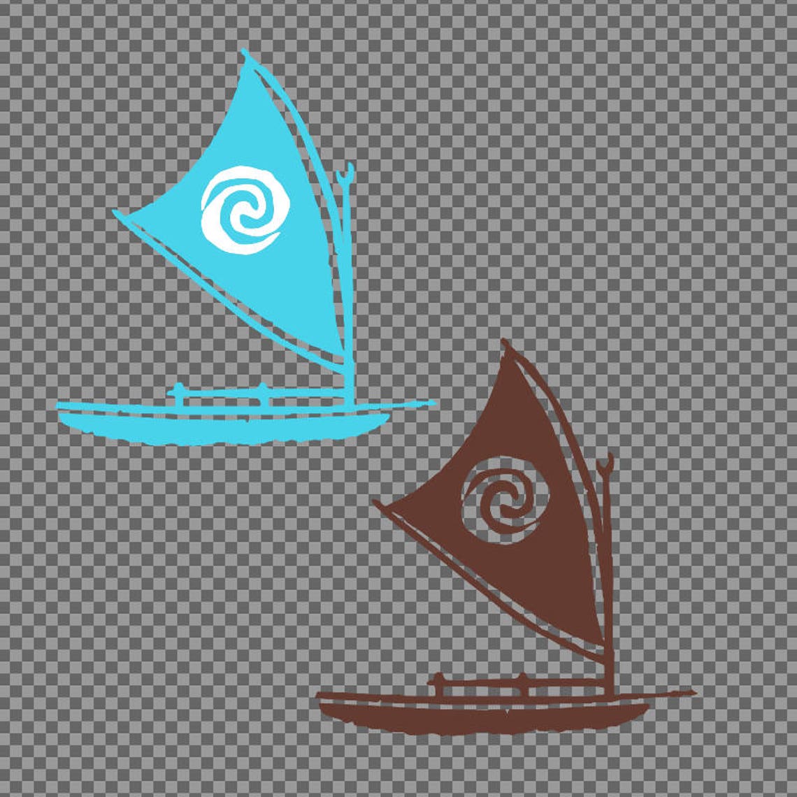 50 Colors Digital MOANAS BOAT Clipart Moanas Boat Clip Art - Etsy