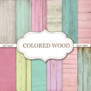 COLORED WOOD digital paper Wood Digital Paper Colored wood digital paper Wood backgrounds Wood paper Wood texture Digital paper wood #P190