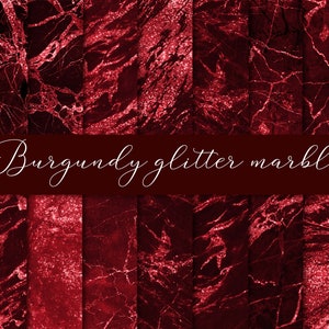 Burgundy Glitter Marble Papers Marrone rosso scuro Sparkle Digital Marble Paper Red Glitter Marmo Foil Marmo Digital Texture Paper #PNBM06