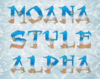 moana letter etsy