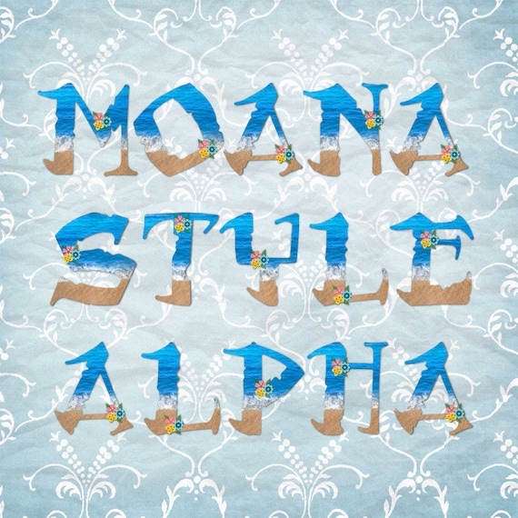 5 moana style alphabet and 4 numbers with etsy israel