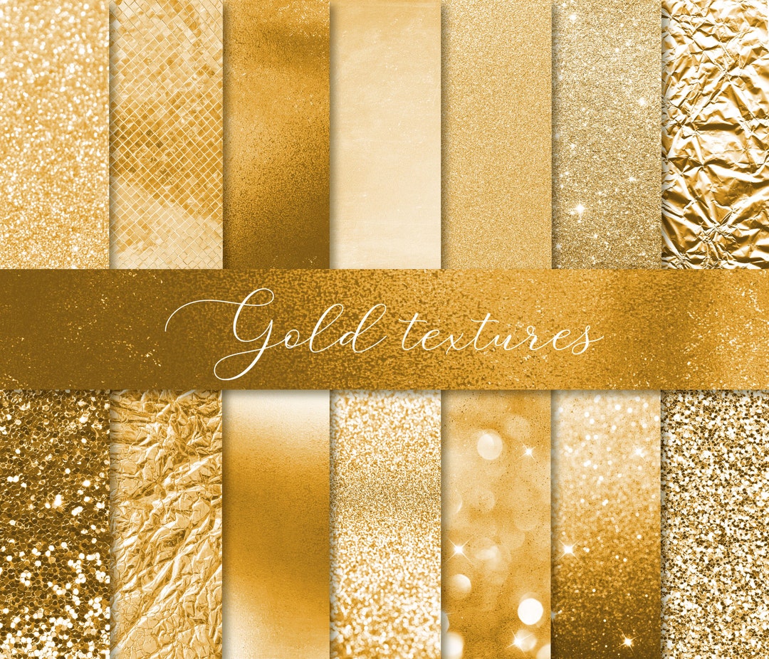 Gold Digital Paper Foil Glitter Gold Scrapbook Paper Gold Digital Paper