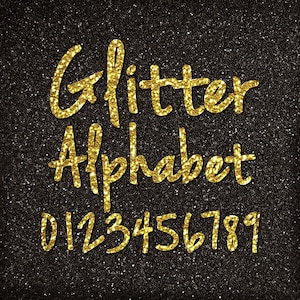 Gold Glitter Alphabet Clipart Gold Digital Alphabet Letter Gold Digital Alphabet Numbers Simbols 4&#39;&#39;x4&#39;&#39; 300dpi GOLD GLITTER ALPHABET #L001