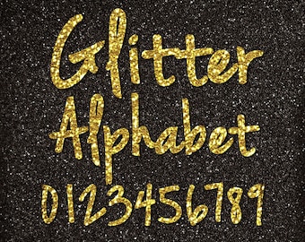 Gold Glitter Alphabet Clipart Gold Digital Alphabet Letter Gold Digital Alphabet Numbers Simbols 4''x4'' 300dpi GOLD GLITTER ALPHABET #L001