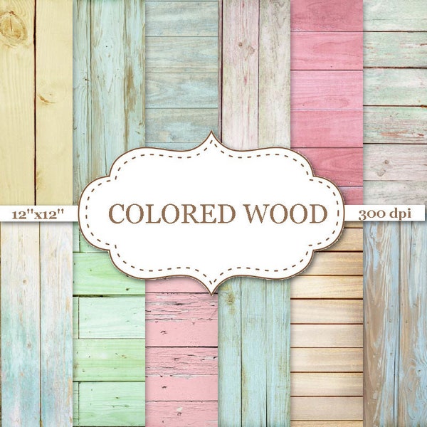 COLORED WOOD digital paper Wood Digital Paper Colored wood digital paper Wood backgrounds Wood paper Wood texture Digital paper wood #P188