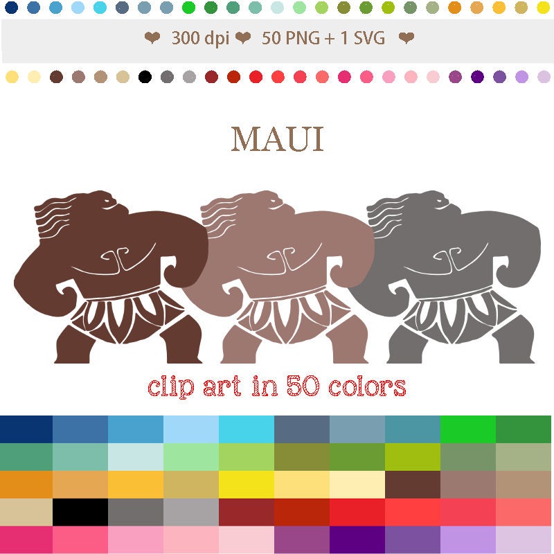50 Colors Digital Maui Clipart Moana Theme Clip Art Rainbow Etsy 50 Colors Digital Maui Clipart Moana Theme Clip Art Rainbow Etsy