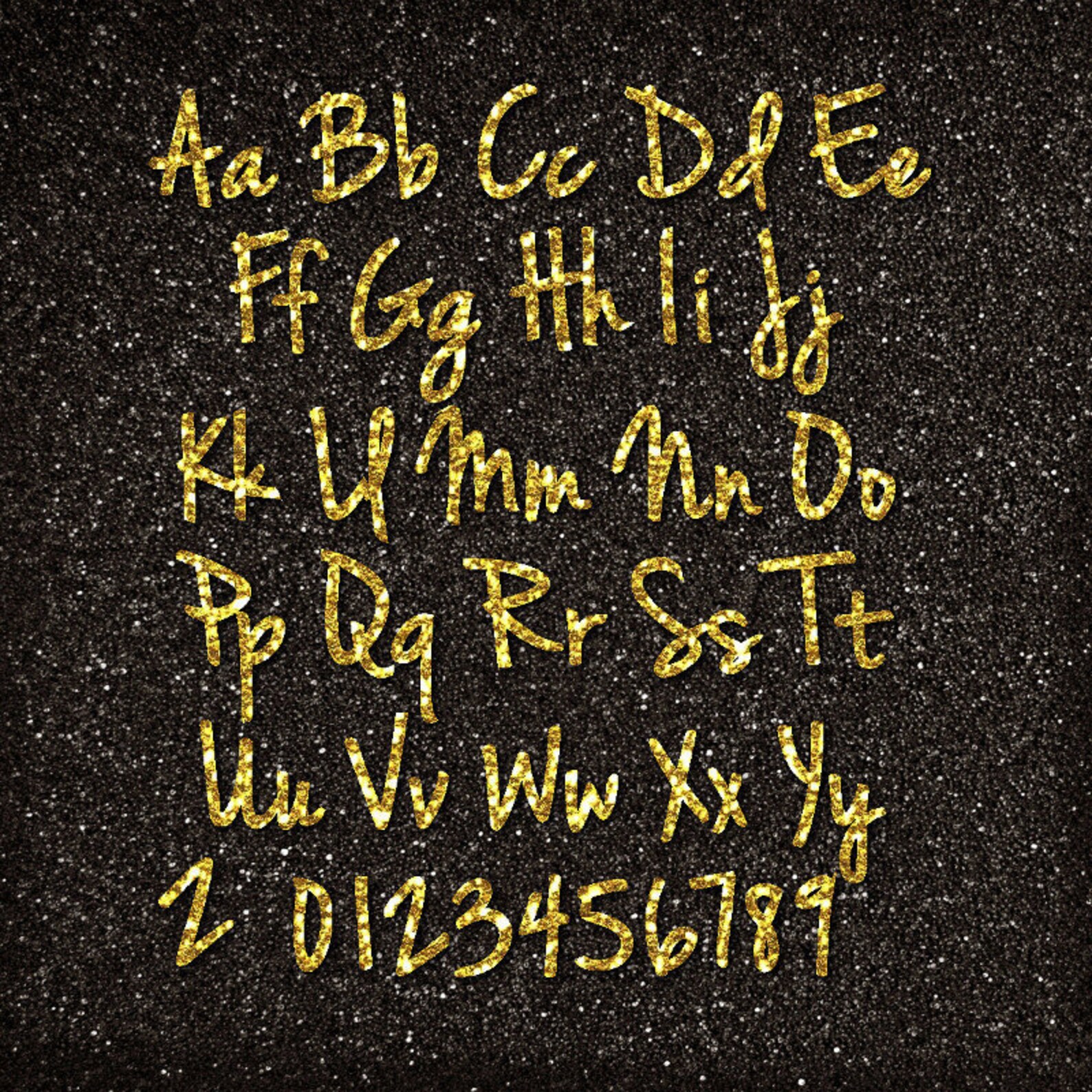 Gold Glitter Alphabet Clipart Gold Digital Alphabet Letter - Etsy