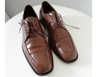 Hugo Boss  Capretto  Marrone Mans oxfords brown leadher shoes 7,5 vintage