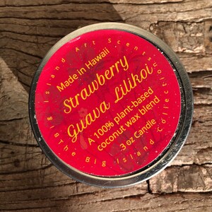 Heavily Scented Lilikoi Guava Soy Wax Candle 3 oz