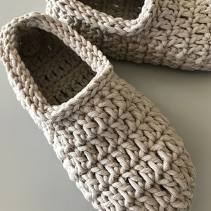 Organic cotton crochet slippers, gift for women, rustic gift, vegan image 3