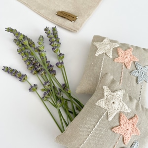 Gift set,  lavender sachets  in cotton bag, gift lavender sachets in cotton bag, set of 2  lavender fragrance sachet in cotton bag