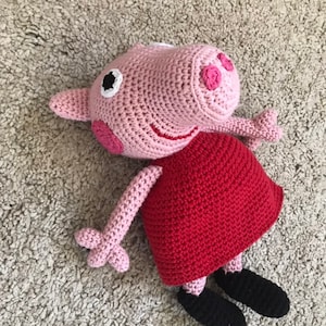 Poupée au crochet Peppa pig, peppa pig, Peppa Pig au crochet, jouet pour cochon, jouet au crochet