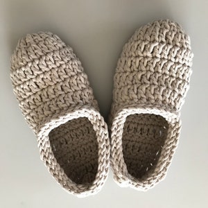 Organic cotton crochet slippers, gift for women, rustic gift, vegan image 5