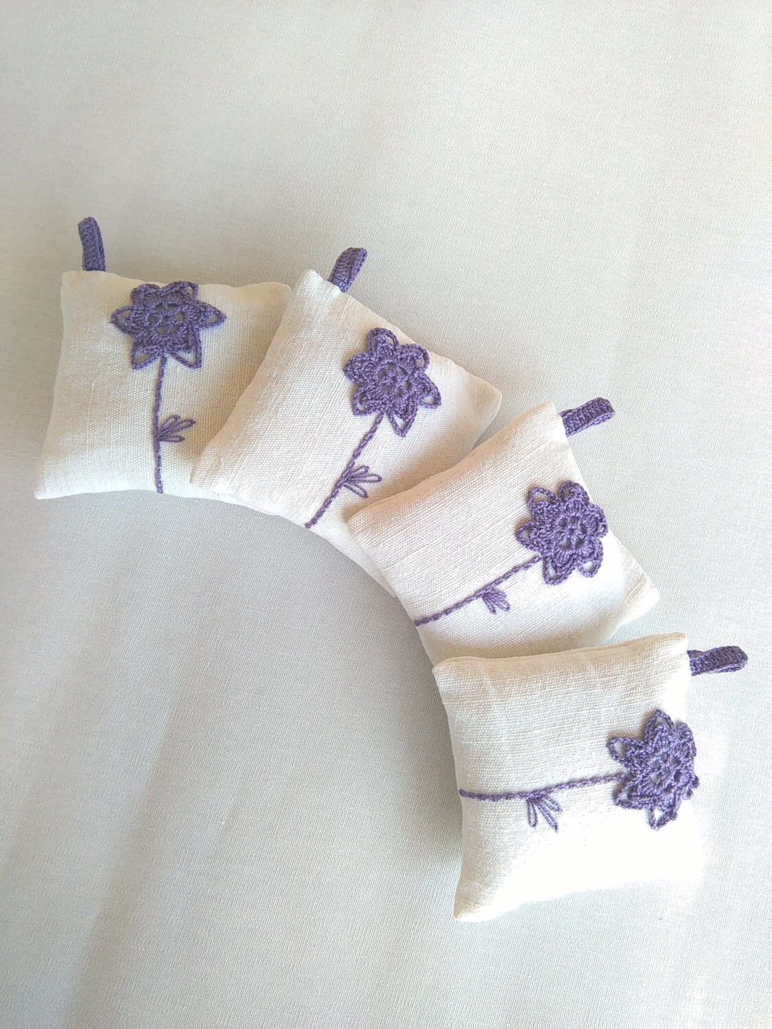Lavender pillow with hanging lavender sachet fragrance Etsy