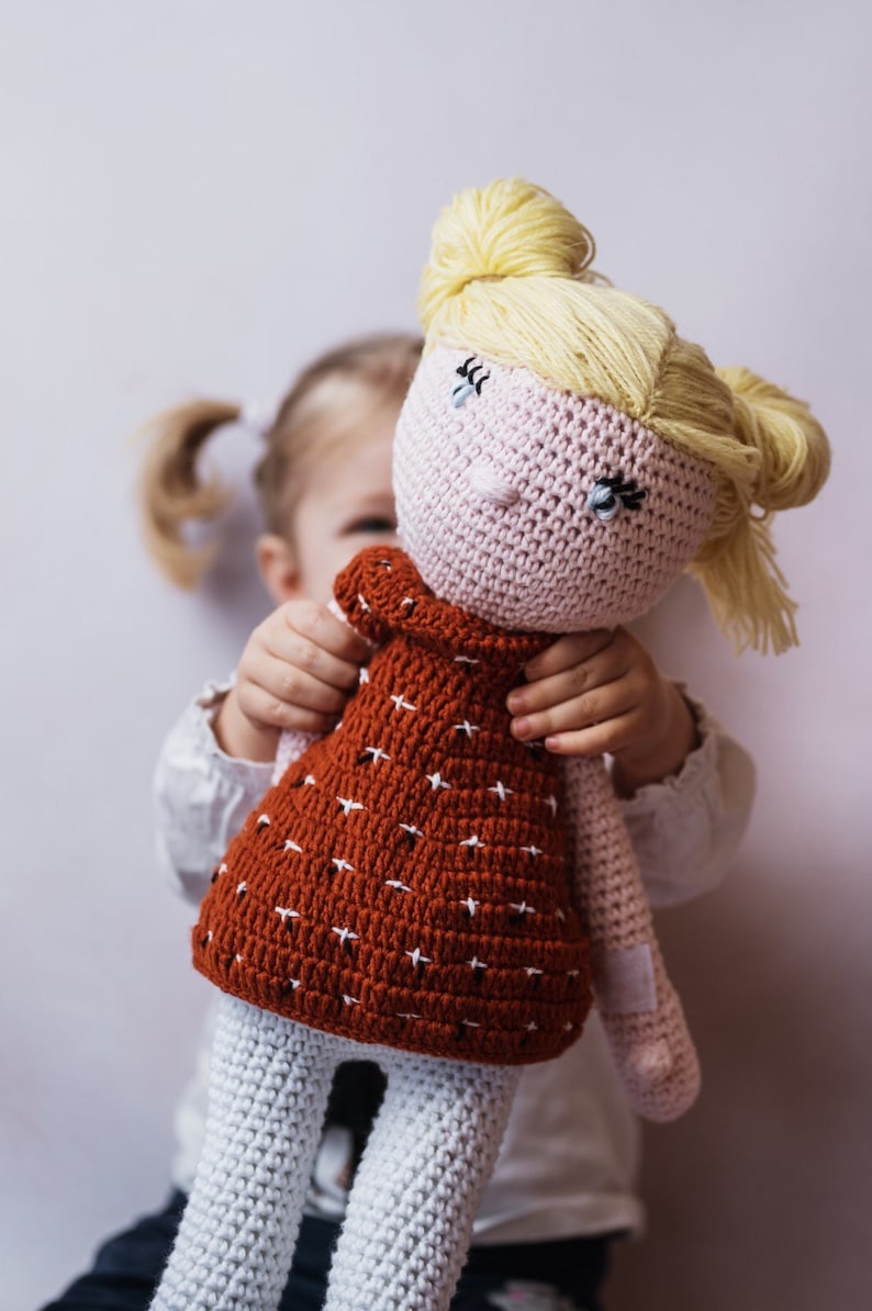 Look alike crochet doll, Big crochet doll, gift for kids, personalized doll image 3