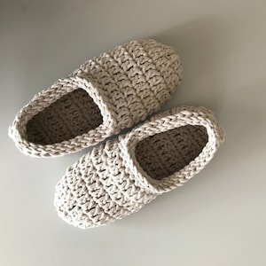 Organic cotton crochet slippers, gift for women, rustic gift, vegan image 6