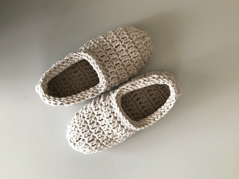 Organic cotton crochet slippers gift for women rustic gift image 6