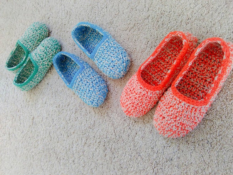 Women slippers, crochet slippers, gift for women, spring gift, gift for her, women gift, birthday gift, natural cotton, slippers image 4