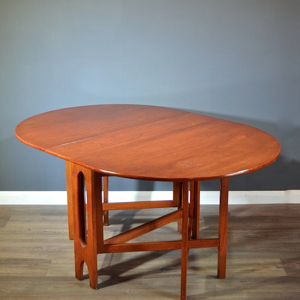 Teak Drop Leaf Table Etsy
