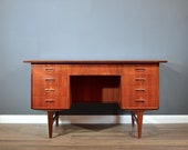Midcentury Danish Teak Desk Secretary. Delivery. Vintage Modern Retro Scandinavian.