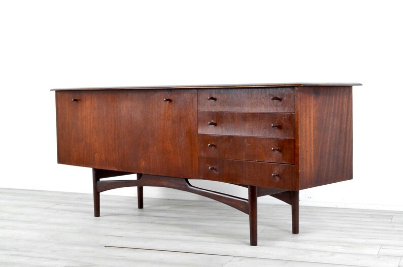 Midcentury Teak and Afromosia Sideboard / Long John by Dalescraft. Vintage Modern / Danish / Scandinavian Style. 