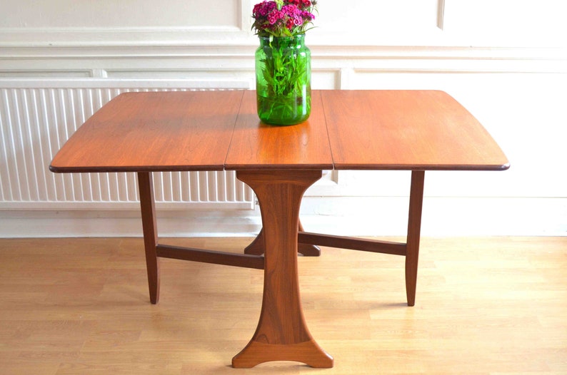 Midcentury G Plan Drop Leaf Teak Table and 4 Chairs. Delivery. Etsy UK