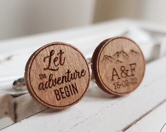 South Dakota Flag Cufflinks Personalised Engraved Keepsake Box