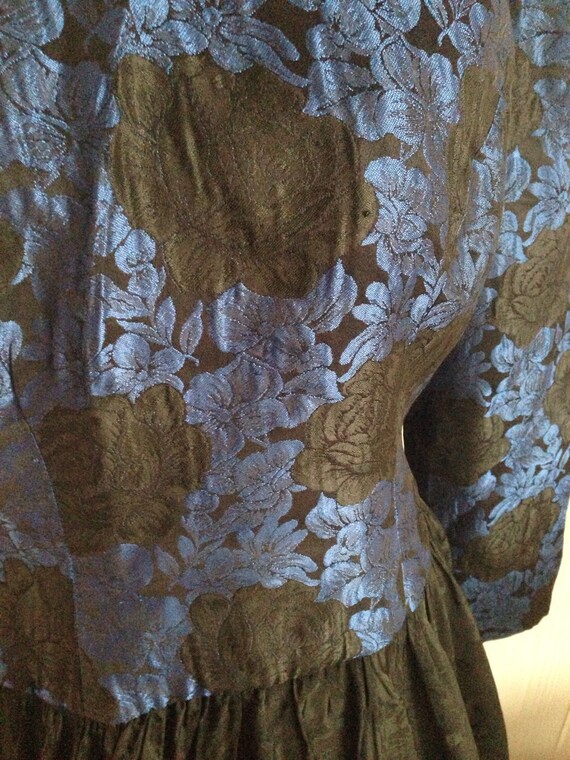 1980s backless brocade evening dress by Terence N… - image 3