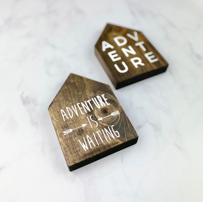 Stained Adventure PNW Compass Wood Pattered Houses