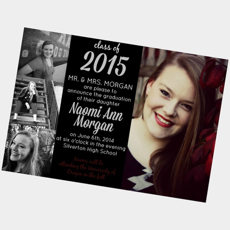 Personalized Graduation Announcement Etsy