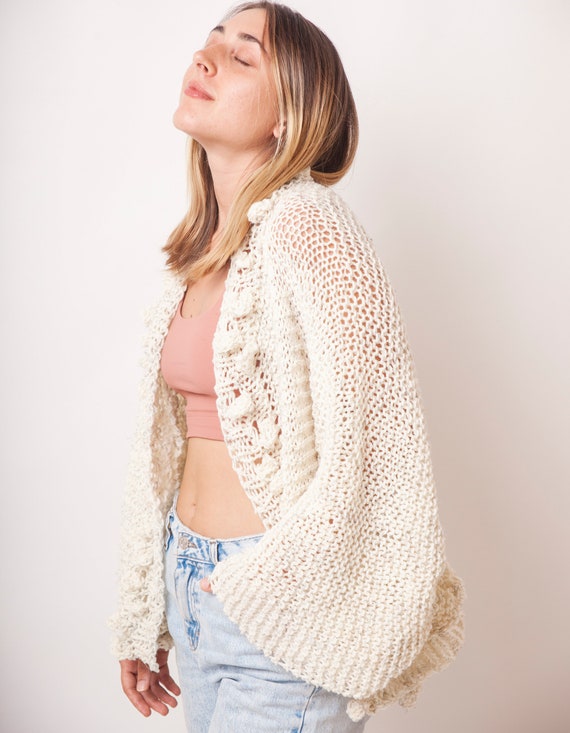 Knit Sweater Cardigan in Loose Fit and 