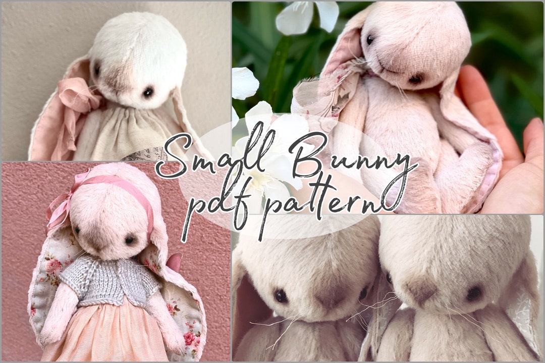 PDF Teddy Bunny Pattern, Instant Download, Stuffed Toy, Artist Toy ...