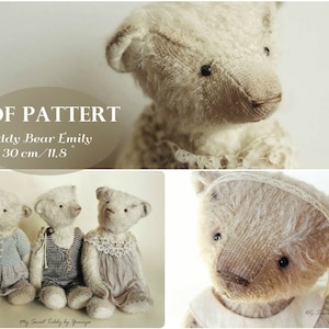 Modello PDF Teddy Bear Emely + abito in tessuto e tuta, download immediato