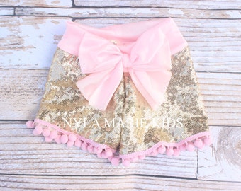 Gold Glitter Shorts Etsy