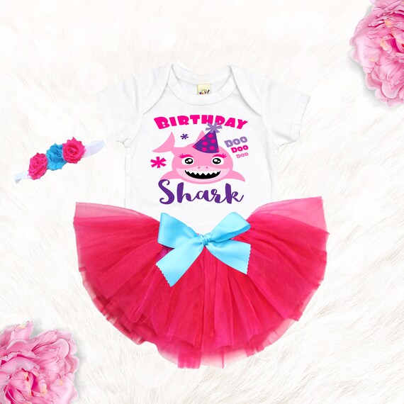 baby shark 1st birthday dress