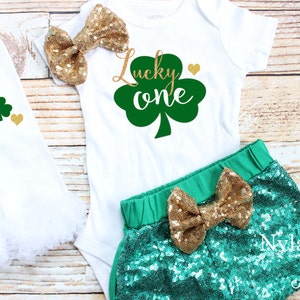St Patricks Birthday, Girls Saint Patricks Day Shirt, St Patricks First Birthday Outfit, 1st Birthday Outfit, First St Patricks Day, Green